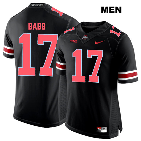 Ohio State Buckeyes Men's Kamryn Babb #17 Red Number Black Authentic Nike College NCAA Stitched Football Jersey FL19U62CV